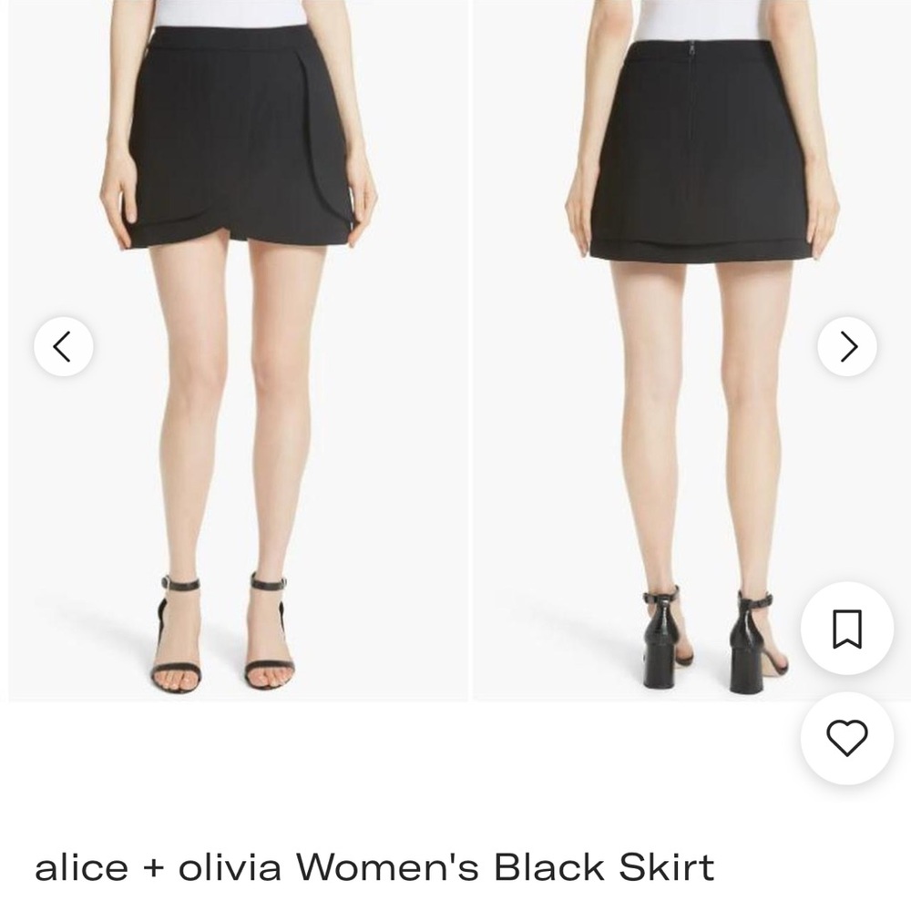 Alice + Olivia Black Mini Skirt